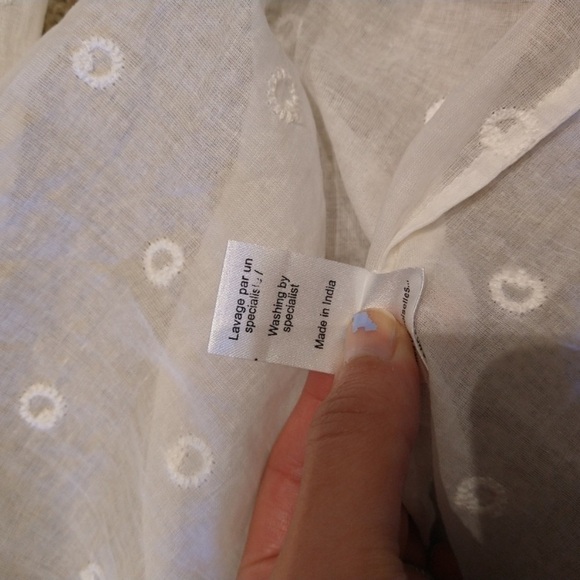Mes Demoiselles Paris Women’s Cotton Blouse White Size 0 Embroidered Top - Picture 11 of 12